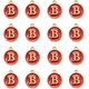 thumbnail image 2 of 20 piezas de dijes con la letra B chapados en oro, planos, redondos, de aleación esmaltada, colgantes para joyería., 2 of 4