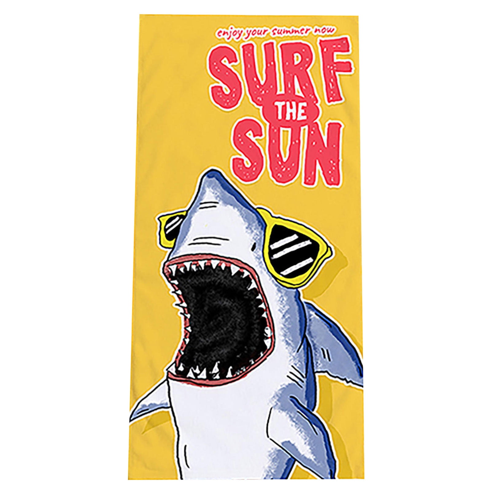 XMMSWDLA Rectangle Beach Blanket 30 X 60 Microfibre Cotton Picnic Towel Circular Beach Blanket Throw Coconut Tree Meditation Mat Great White Shark Shark Blanket for Sea Lovers Walmart