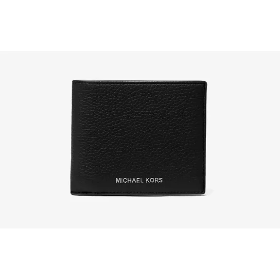 Michael Kors Men's Cooper Logo Billfold Pebble Leather Wallet With ID Holder