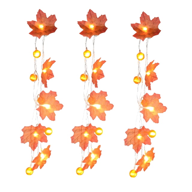 TIMIFIS Fall Decorations for Home Maple Pumpkin Lantern String Halloween Garden Party Room Decoration Lights Halloween DecorationsFall s