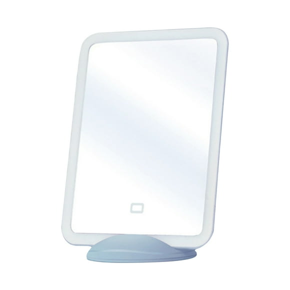 LED Makeup Mirror Touch Screen Adjustable Brightness Vanity Mirror USB Rechargeable Lighted Mirror Desk Cosmetic Mirror With Magnetic Mobile Holder