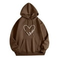 thumbnail image 1 of toraway Sweat à Capuche pour Femmes Tendance Imprimés Col Rond Manches Longues m, 1 of 4