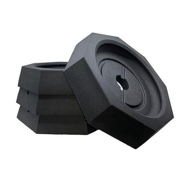 SnapPad Jack Pad EQ812SP4 EQ Grand Octagon; Rubber; Black; Set Of 4