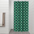 thumbnail image 2 of Green Skull Bat Pattern Shower Curtain 36"x72" ,Bathroom Decorative Shower Curtains Set with 12 Hooks,Modern Waterproof Washable Shower Curtain, 2 of 6