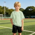 thumbnail image 3 of Toddler Rash Guard Crew Neck Short Sleeve T-Shirts Youth Quick Dry Beach Rashguard, 3 of 6