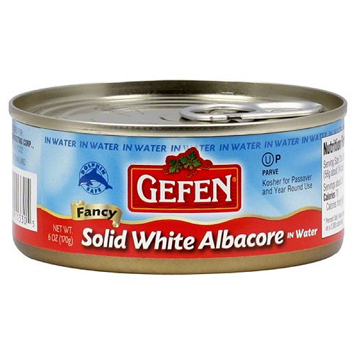 Gefen Fancy Solid White Albacore Tuna in Water, 6 oz (Pack of 48)