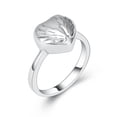 thumbnail image 2 of Heart with Angel Wing Print Stainless Steel Women Ring Keepsake Cremation Jewelry for Ashes Holder Memorial Urn Ring, 2 of 7