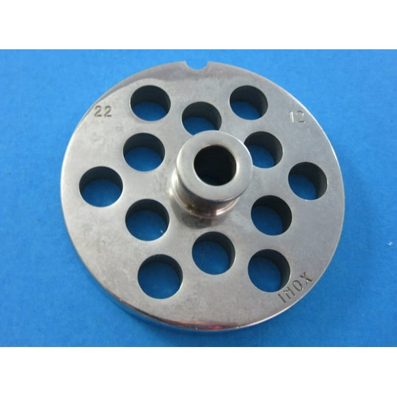 #22 Platos para picadora de carne con cubos - Importaciones de cubiertos Cozzini - Elija su tamaño (1/2 pulg. - 12 mm - Molido de salchichas)