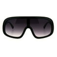 thumbnail image 2 of Oversized Futurism Robotic Shield Sport Racer Plastic Sunglasses Black Smoke, 2 of 4