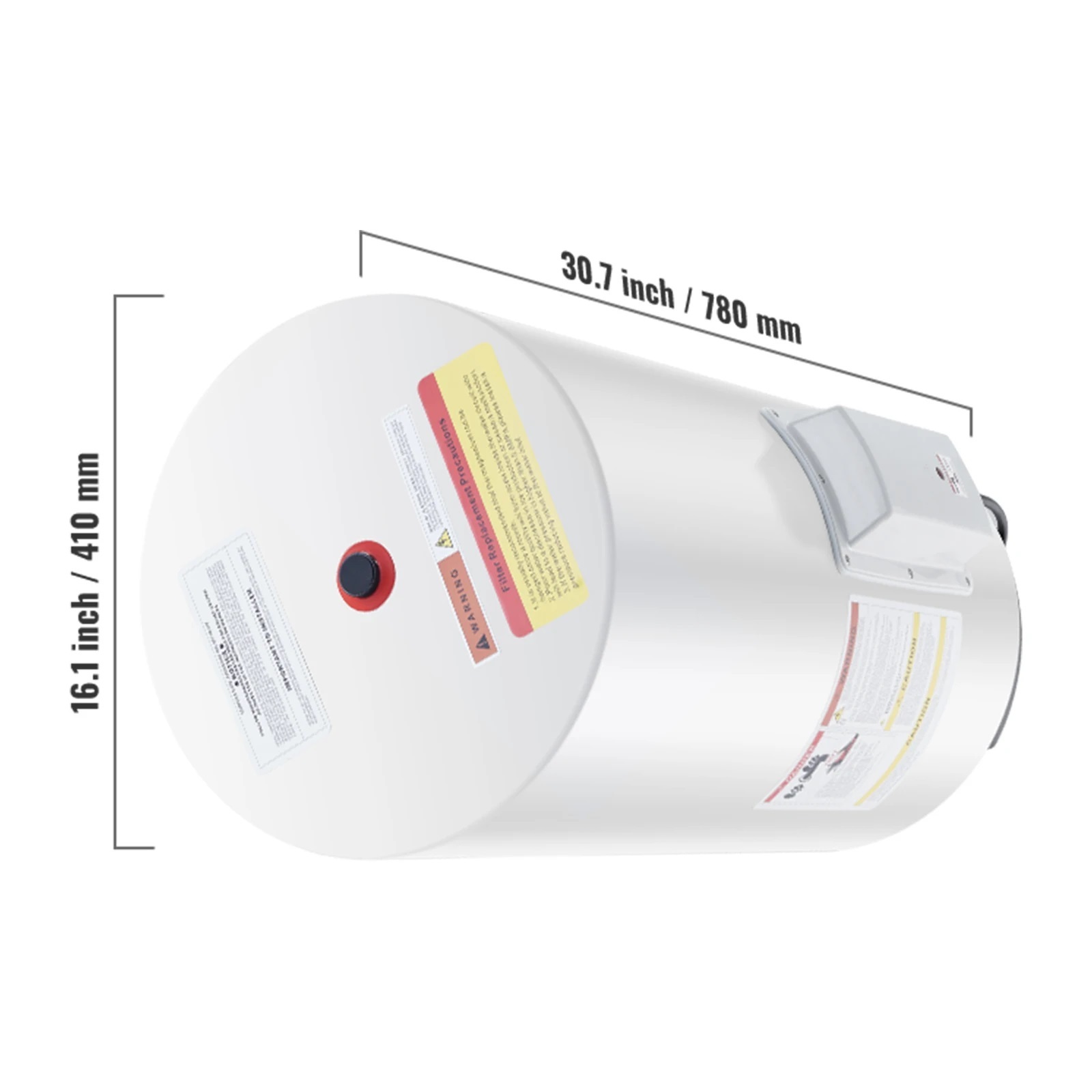 Electric Water Heater 10 Gallon Tank Instant Hot Water Heater 1.6Kw Tankless Water Heater w/ LED Display Knob Control IPX4 ,Tool