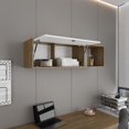 thumbnail image 5 of Miekor Furniture Sahara 47" Wide One - Door Wall Cabinet with Three Shelves and Pull up door for Home Office, Living room, Kitchen, Garage White and Natural Oak 38684, 5 of 8