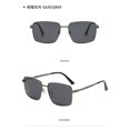thumbnail image 2 of Gafas de sol polarizadas anti-ultravioleta cuadradas de metal Retro para hombre, gafas de sol especiales para conducir, gafas de pesca, marea ShuxiuWang  9024715082015, 2 of 2