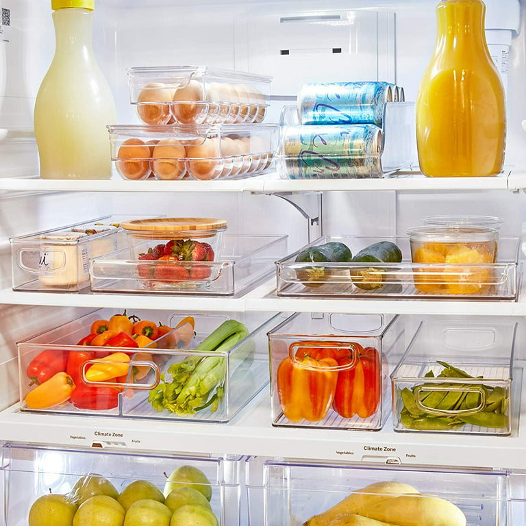 InterDesign Plastic Storage Bin with Handles for Kitchen, Fridge, Freezer,  Pantry and Cabinet Organization, BPA-Free, Medium, 3 Ounce 