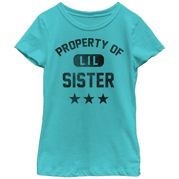 Girl's Lost Gods Property of Little Sister Graphic Tee Tahiti Blue X Large