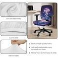 thumbnail image 6 of HELLHERO Jellyfish Coral Print Office Computer Chair Covers, Removable Rotating Chairs Backrest and Seat Protectors, Office Chair Seat Cover, Purple, 6 of 7