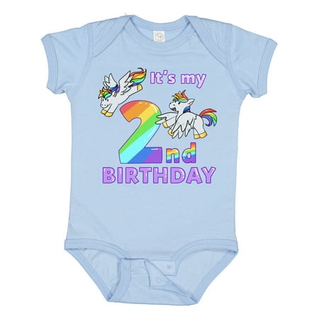 

Inktastic It s My 2nd Birthday Unicorn Gift Baby Boy or Baby Girl Bodysuit