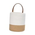thumbnail image 3 of QSTDGVPW Hanging Braided Basket Vegetable Fruit Basket Elegant Decor Basket Wall Hanging White Linen Color, 3 of 9