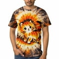 thumbnail image 3 of LAOLIUSN USA Tie Dye Graphic T-Shirt,Animal tie-dye patterns printed on short-sleeved tops., Crewneck Short Sleeve, 88% Polyester 12% Spandex, S-4XL, 3 of 6