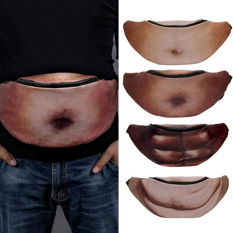 Beer Belly Waist Bag Funny Pack 3D Dad Bag Unisex Fanny Pack For Christmas  Gifts Xmas Birthday Party A