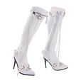 thumbnail image 5 of Almencla 1:6 Action Figures High Boots Ball Jointed Doll Shoes DIY Durable PU Leather 12 inch Doll High Heel Boots Female Figure Boots white, 5 of 7