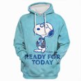 thumbnail image 3 of Sudadera con capucha holgada de manga larga con cuello redondo y estampado de dibujos animados de Snoopy para mujer para otoño e invierno, 3 of 5