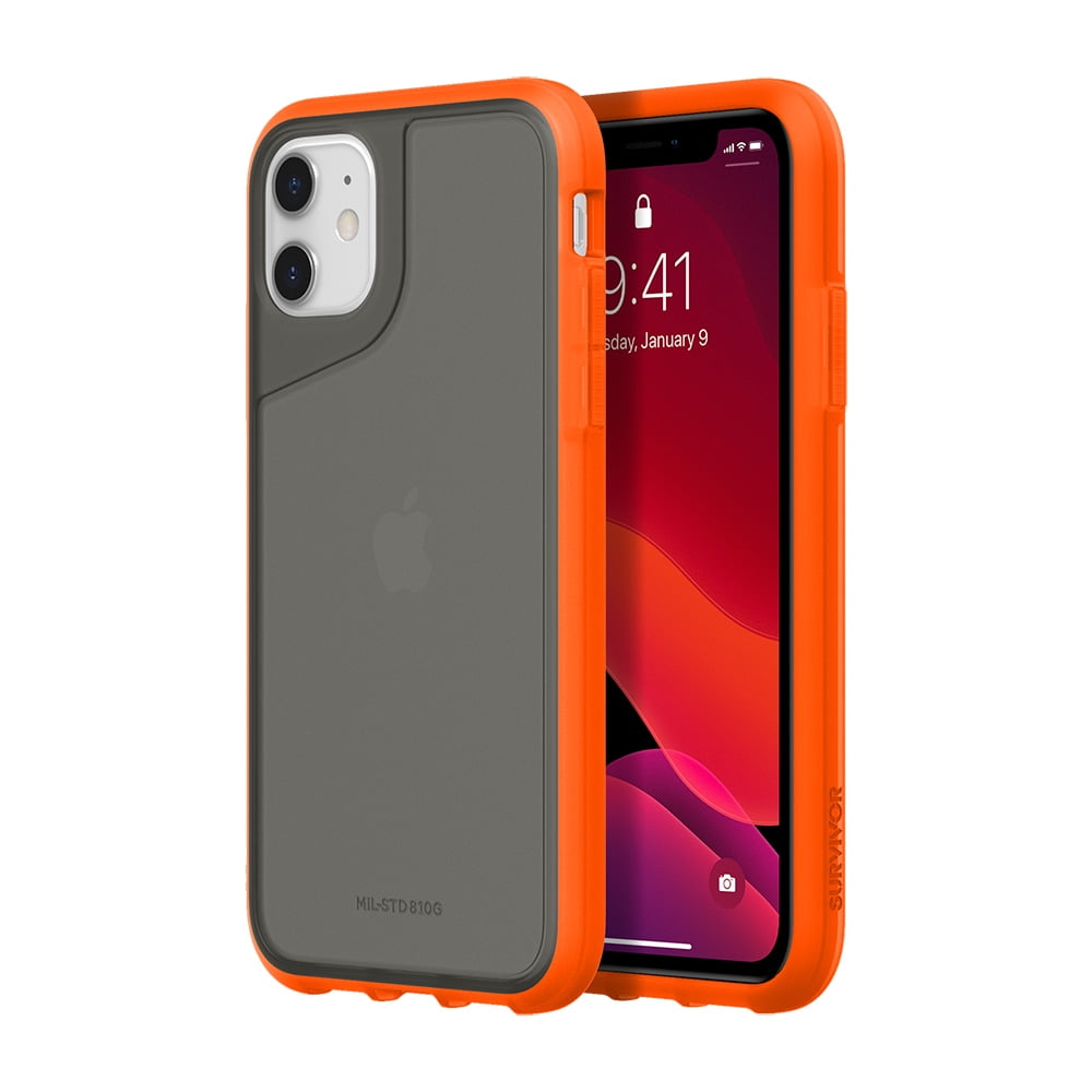 Survivor Strong Case for iPhone 11 & iPhone XR Orange/Cool Gray