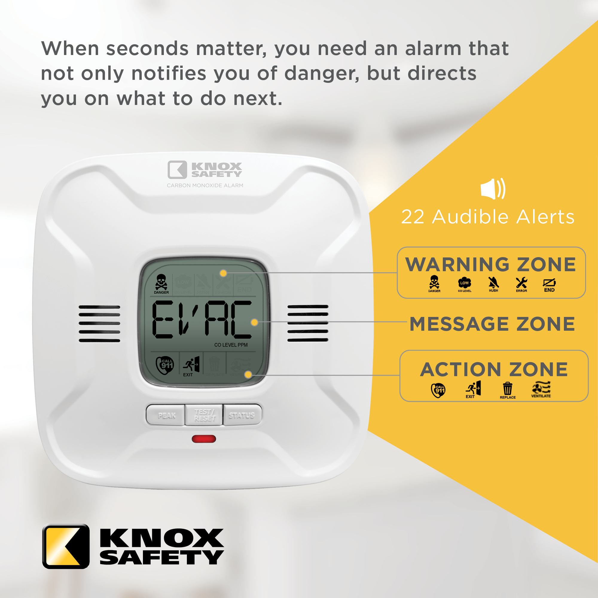 Knox Safety Carbon Monoxide Detector With Voice Alert photo 4