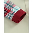 thumbnail image 6 of Arvbitana Toddler Baby Boys Fall 2Pcs Outfits Plaid Long Sleeve Buttons Hoodies Shirts + Solid Color Pants Sets Infant Boys Casual Clothes 3M 6M 12M 18M 24M 2T 3T, 6 of 8