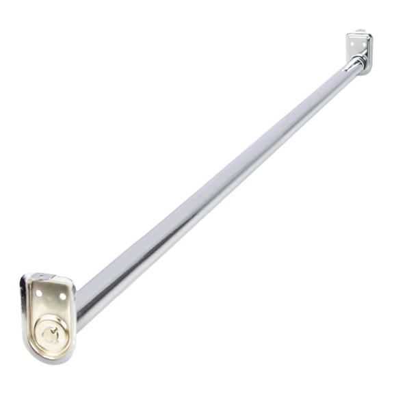 Steel Adjustable Closet Rod, Polished Chrome, 80 in. to 150 in.