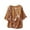 Orange, variant on WREESH Women's Embroidery Boho Button Down Blouses Cotton Linen with Printed Loose Shirts and Three Quarter Sleeves, Solid Color 3/4 Sleeve Tops Pink