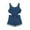 Dark Blue, variant on WOLLED 0-3Y Baby Girls Summer Demin Romper Shorts Outfits Newborn Sleeveless Halter Jumpsuit Playsuit One-Piece Sunsuit Overall Jeans Shorts Clothes Set