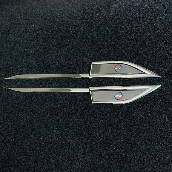 For BMW X3 E83 F25 G01 Car Exterior Metal Leaf Board Decoration Stickers Custom Laser Logo Modification Accessories 1 Pair