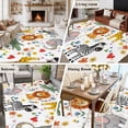 thumbnail image 6 of Area Rug 60×96in, Children's Day Lion Elephant Floor Carpet Living Room Rug, Giraffe Zebra Crocodile Non-Slip Welcome Mat Indoor Rugs for Bedroom Dining Room, 6 of 9