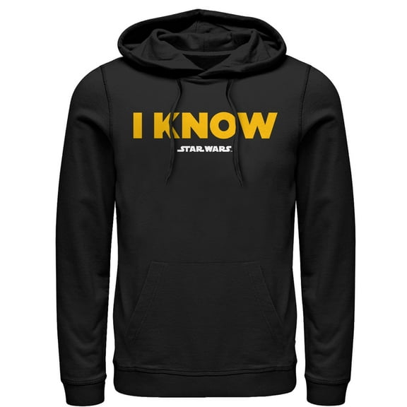Men's Star Wars Han Solo I Know Pull Over Hoodie Black X Large