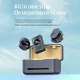 thumbnail image 2 of One-Trigger-Two 2.4G Wireless Microphone Magnetic Clip On Mic for Smartphone 50M Transmission Range Noise Cancelling Built-in Battery with Charging Case Replacement for Type-C Android Smarphones, 2 of 8