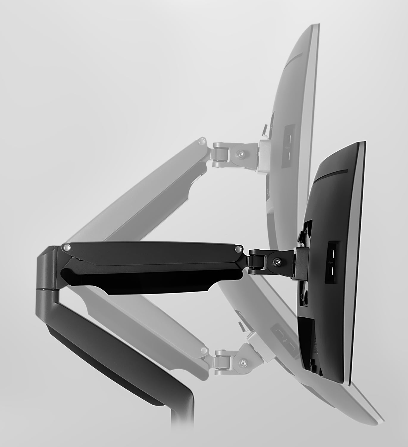 Mount-It! Height Adjustable Dual Monitor Desk Mount,  13"-32" Monitors