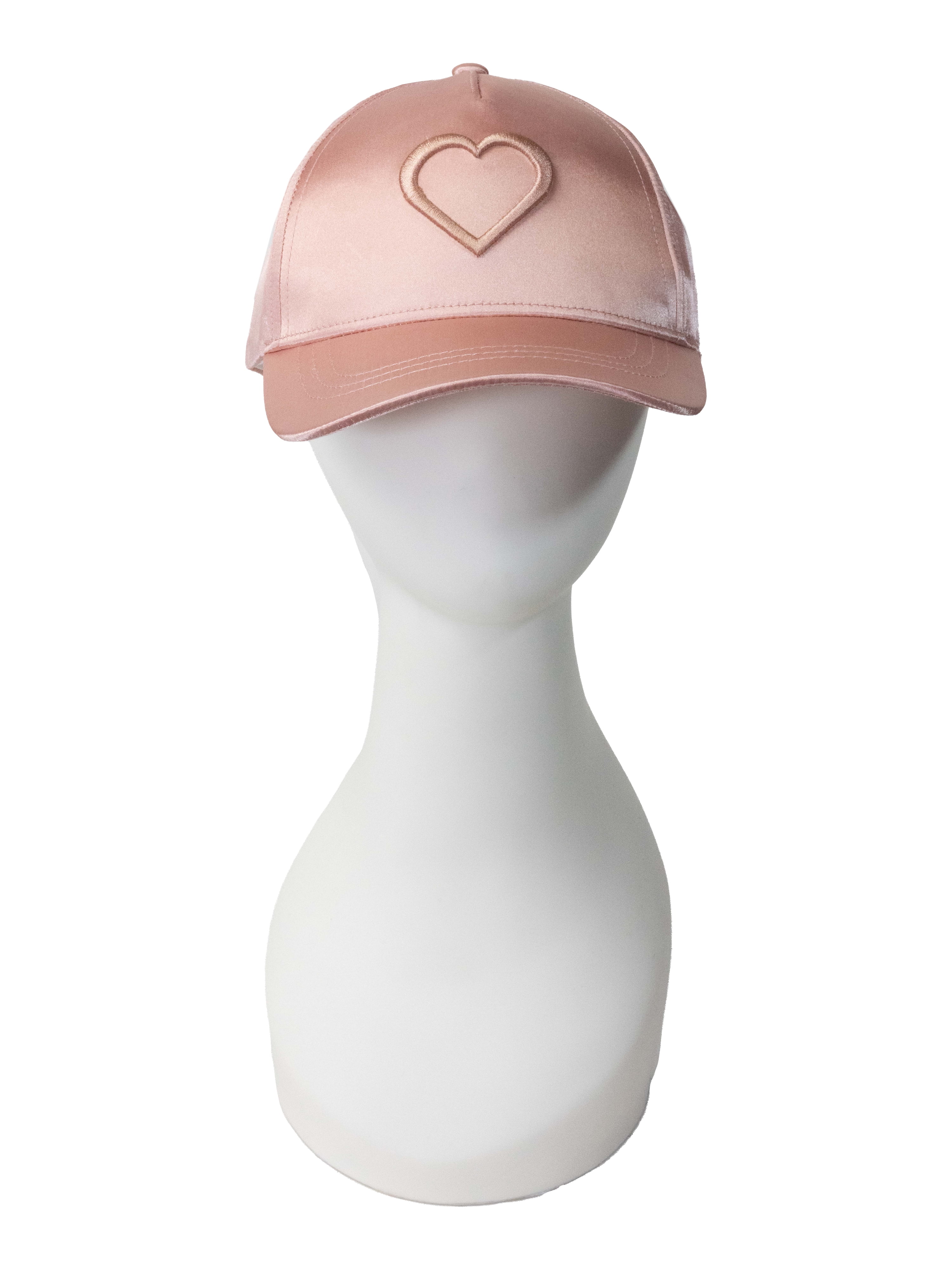 Wonder Nation Girls Satin Heart Baseball Hat One Size Fits Most