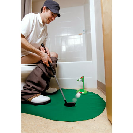 Golf Potty Putting Game 7 Pc Novelty Set Bathroom Putting