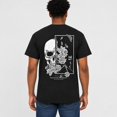 thumbnail image 2 of Men's Skull Rose Graphic T-Shirt, Unisex Classic Fit Short Sleeve Tee, 2 of 9
