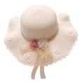 thumbnail image 1 of Sombrero de paja con circunferencia de 56-58cm, bonito sombrero para adulto, protector solar para salida de verano, sombrero de paja, sombrero de playa, 1 of 6