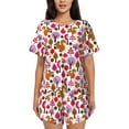 thumbnail image 1 of Fotbe Squirrel In The Forest Conjunto de Pijama Estampado para Mujer, 2 Piezas, Ropa de Dormir con Camiseta de Manga Corta y Shorts Suaves-Medium, 1 of 6