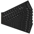 thumbnail image 4 of 10 Pcs Autocollants Clavier Fond Noir avec Lettrage Blanc Peau de Clavier, 4 of 9