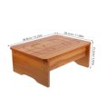 thumbnail image 2 of OULII Small Stool Wood Non-Slip Simple Aesthetic for Bathroom Use 1Pack, 2 of 8