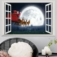 thumbnail image 2 of putnchl 3D Christmas Wall Sticker Removable Mural Decals Vinyl Art Living Room Decors, 2 of 2