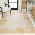 thumbnail image 3 of JONATHAN Y TUSCAN SUN 4 x 6 Area Rug, Isla Coastal Cottage Palm Frond Border - Yellow/Cream, TSN207A-4, 3 of 7