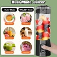 thumbnail image 3 of Petyoung Portable Blender 24oz, 360W Personal Jucier for Shakes & Smoothies, 6000mAh USB Rechargeable, Dual Mode, BPA Free, 3 of 7