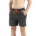 thumbnail image 1 of Pantalones cortos grises con bolsillo con cremallera Pantalones de playa para hombre, 1 of 6