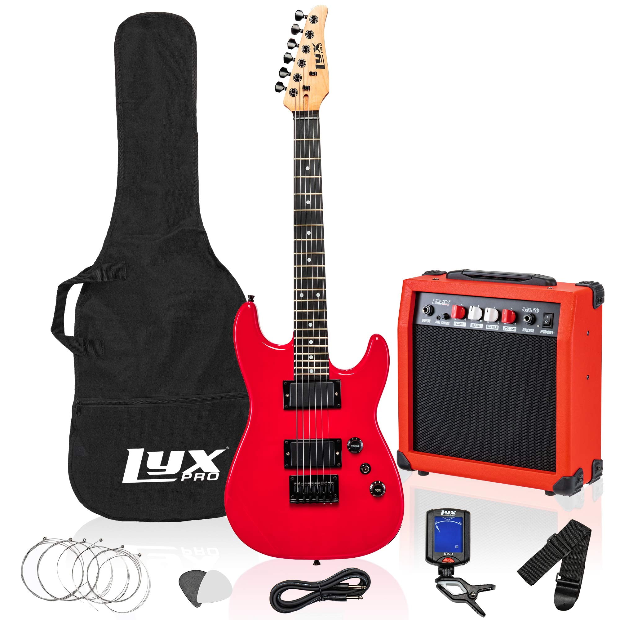 LyxPro 36 Inch Electric Guitar and Starter Kit Bundle for Kids with 3/4