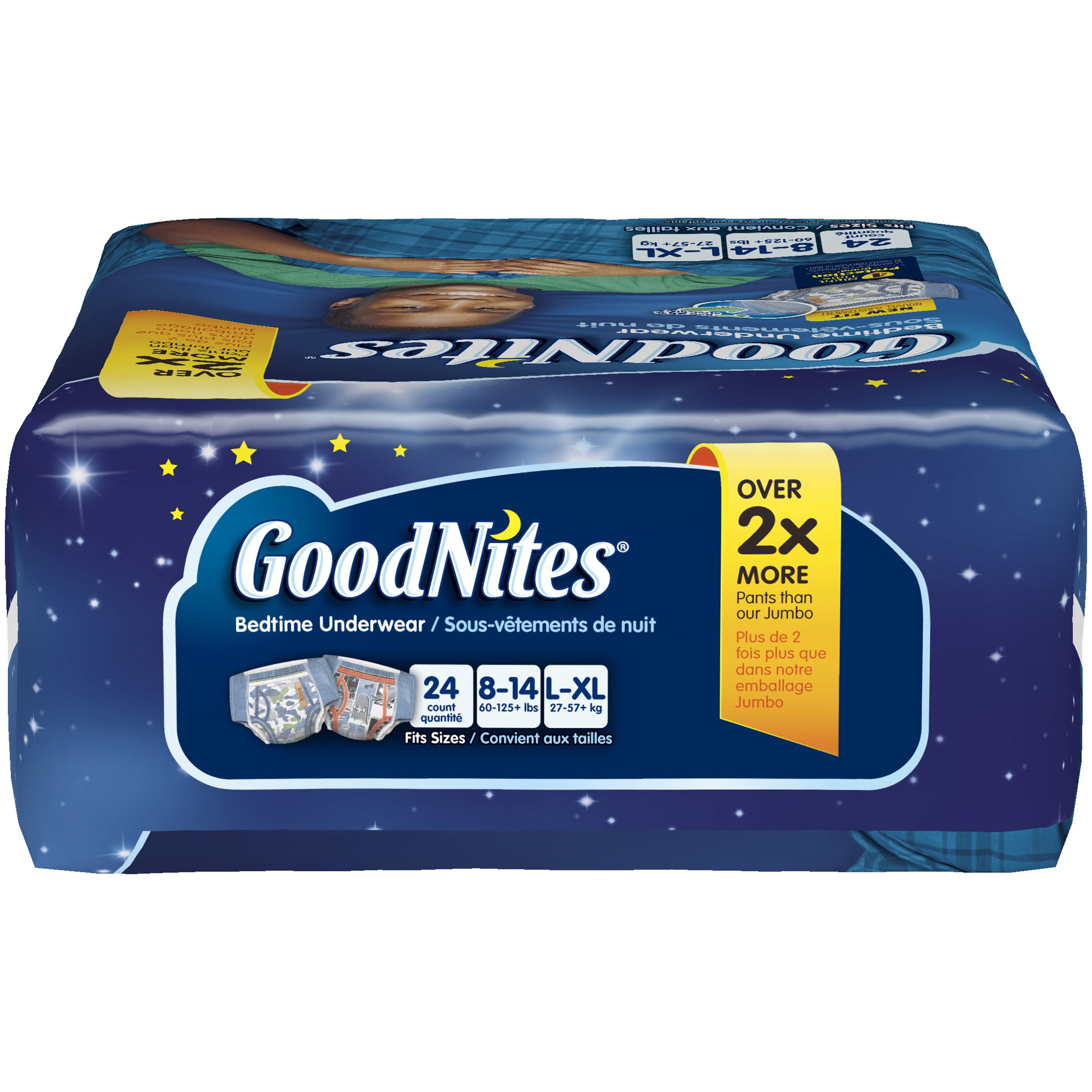 GoodNites Boys' Bedtime Underwear, Small/Medium, 31 count 