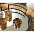 thumbnail image 7 of Kate and Laurel Gohana Modern Mirrored Tray, 16 Inch Diameter, Bronze, Decorative Round Mirror Tray for Storage and Display, 7 of 7